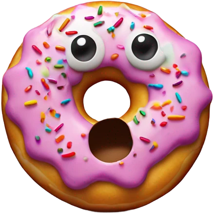 Excited cute donut emoji