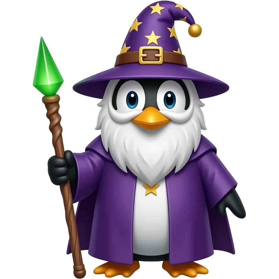 Penguin Wizard emoji