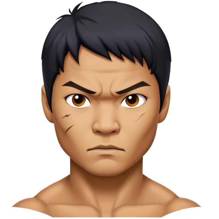 ​Cinematic Realistic Portrait of Tony Jaa, a close-up depiction capturing his intense, determined expression and finely detailed features, rendered with dramatic natural lighting that emphasizes his rugged athleticism and unmistakable martial arts presence, emoji