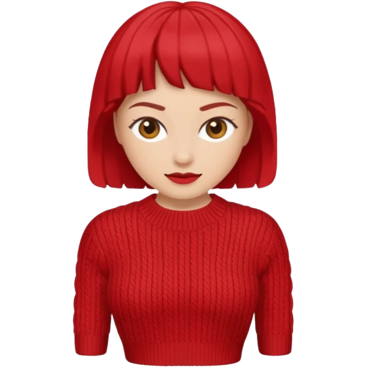 red women's knitwear emoji