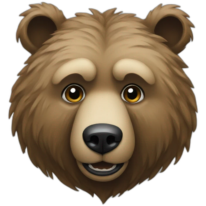 face bear with urban flow emoji