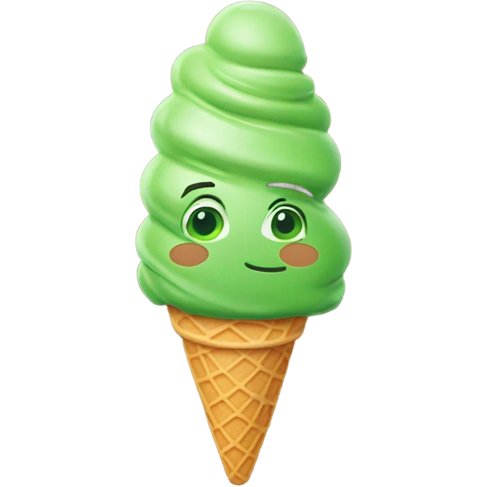 Green ice cream emoji
