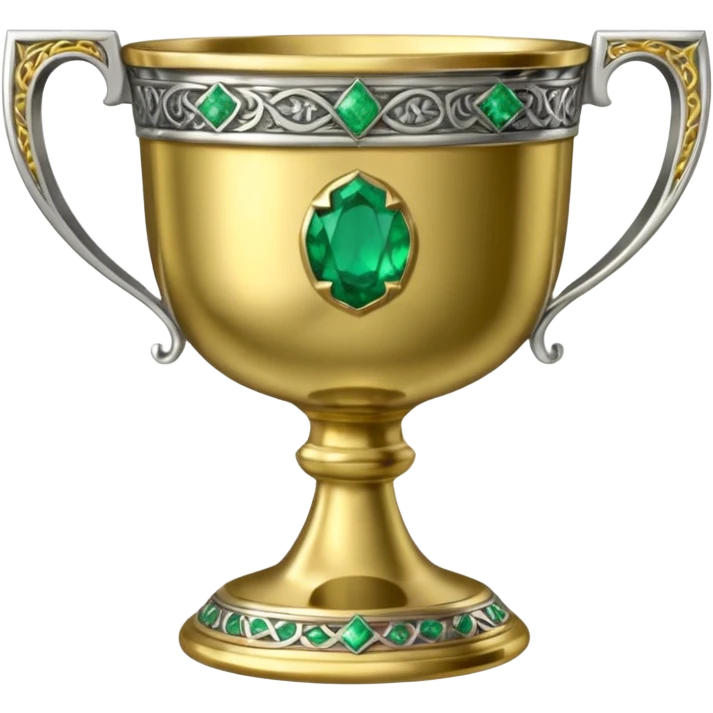 Chalice of Wisdom — silver cup + emerald rim emoji