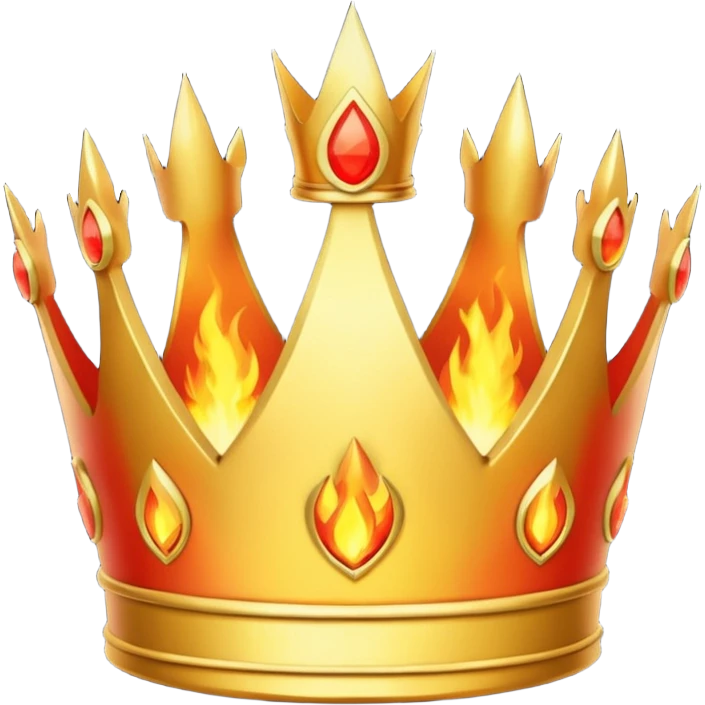 Coroa pegando fogo emoji