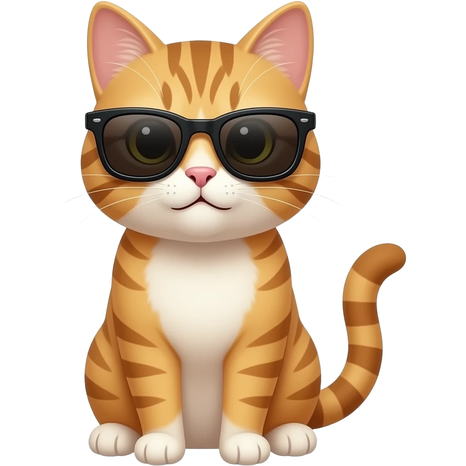 Cat wearing sunglasses emoji