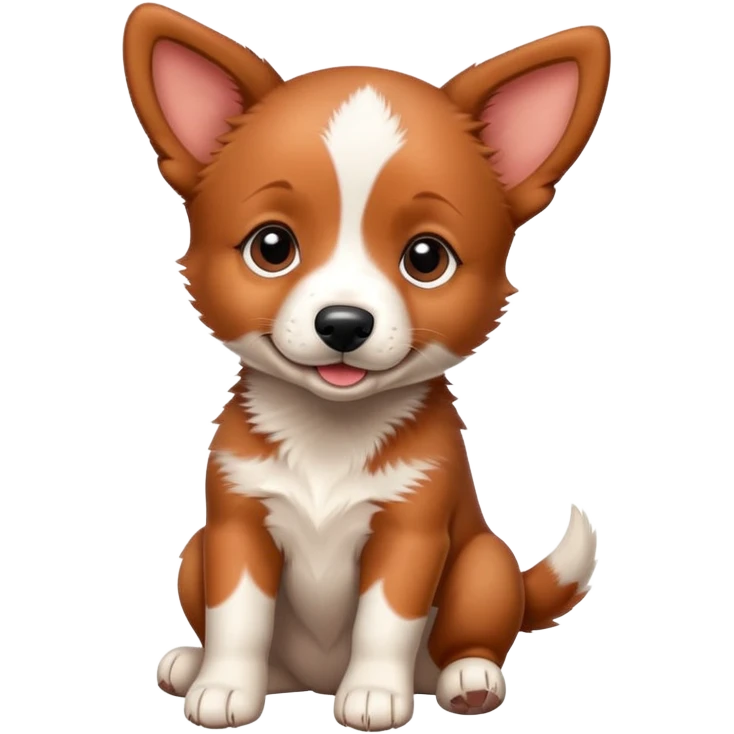 Red heeler puppy wagging tail excitedly emoji