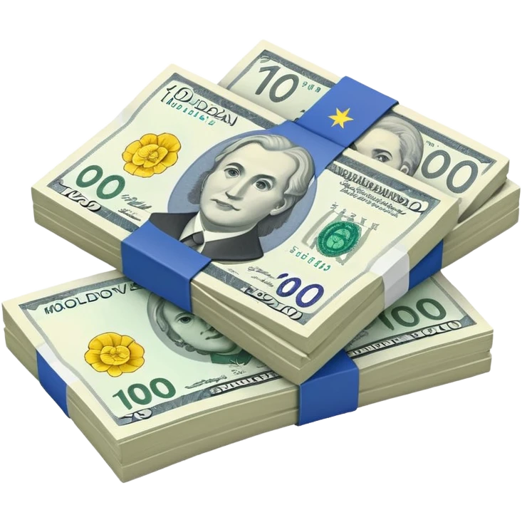 100 moldovan money emoji