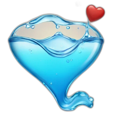Cœur avec de l’eau emoji