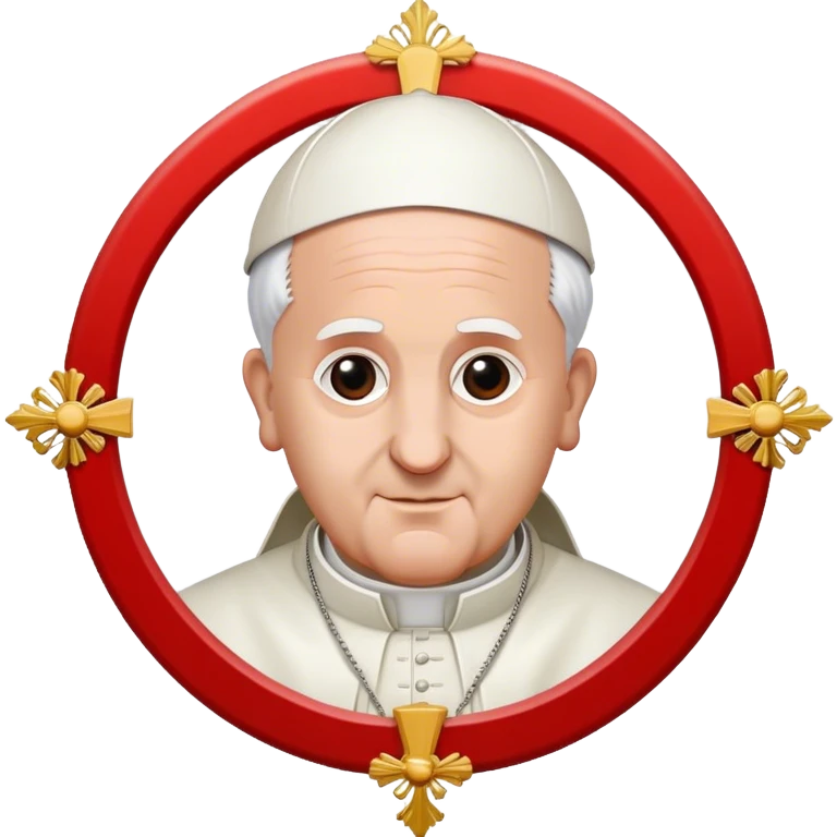 Pope's emblem red and white emoji