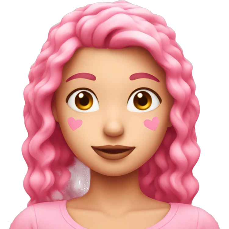 Pink hearts emoji