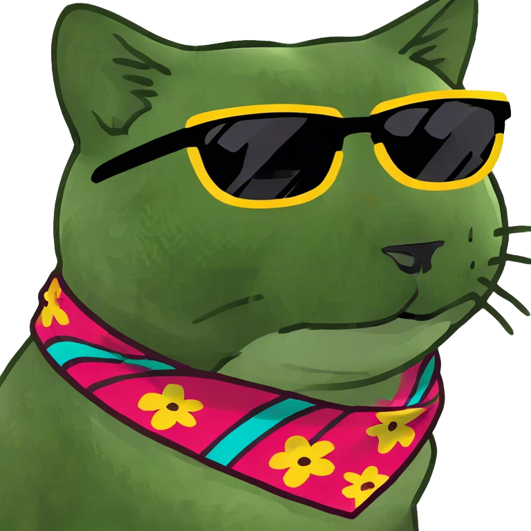 Cat with sunglasses emoji