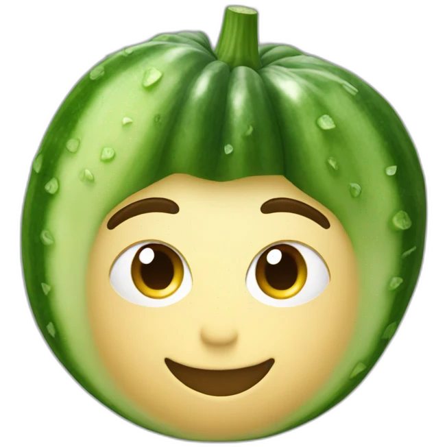 Cucumber wearing The North Face jacket emoji