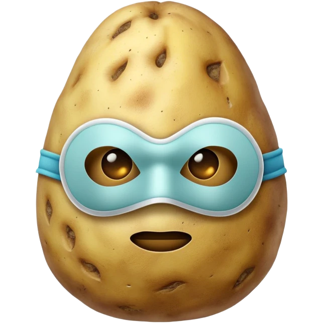 Potato with a mask emoji
