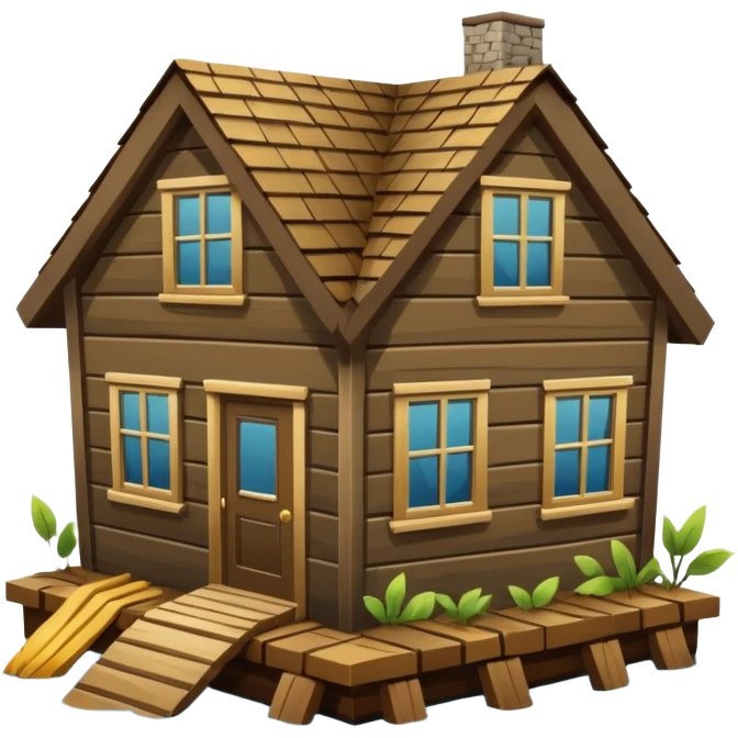 House with flooding around it emoji