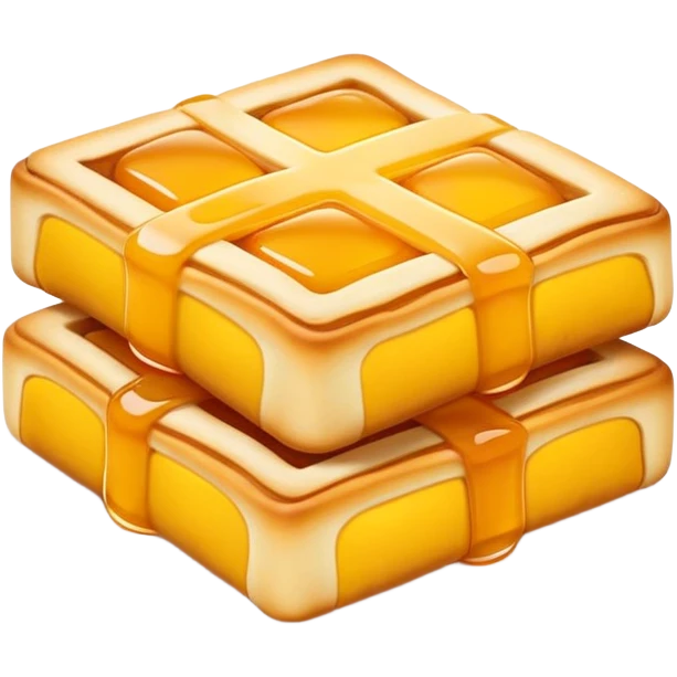 Sachima soft sweet pastry strips with honey, simplified emoji style with bold outlines and bright colors, cartoon style Sa Qi Ma Manchu dessert emoji