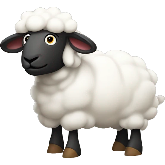 Sheep shooting out of a canon emoji