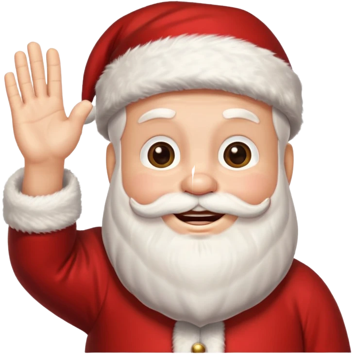 SANTA CLAUSE Y MANO ARRIBA ANIMANDO emoji