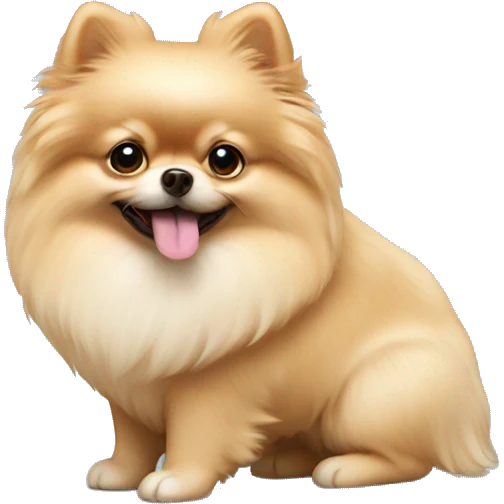 cream pomeranian emoji