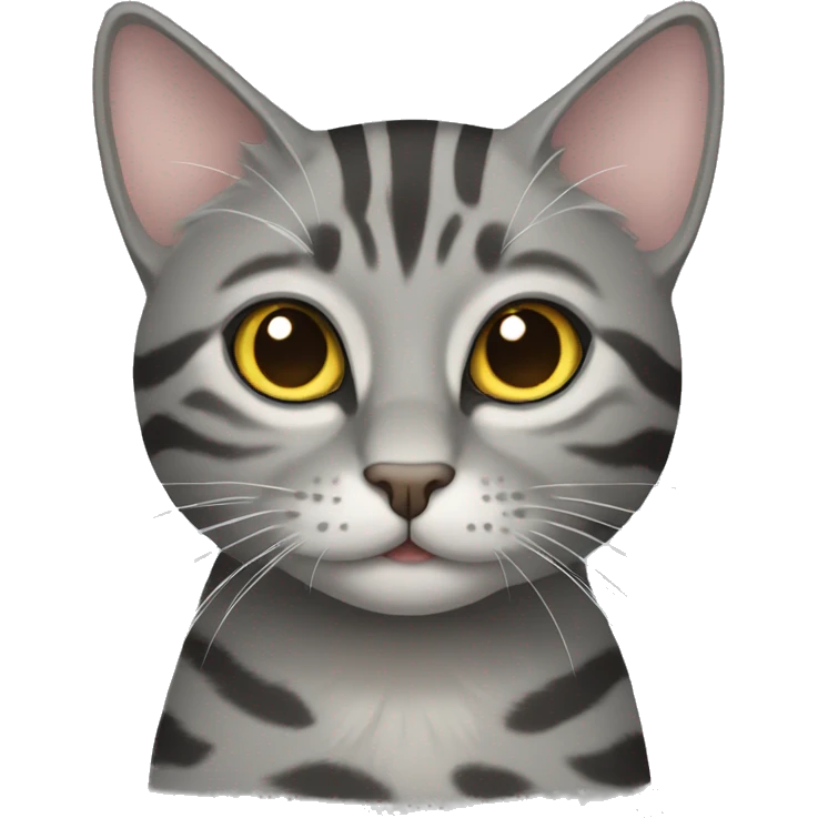 gray tabby cat emoji
