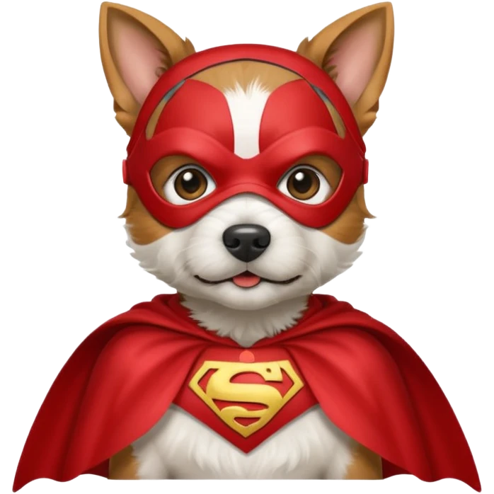 Terrier mix super hero  emoji