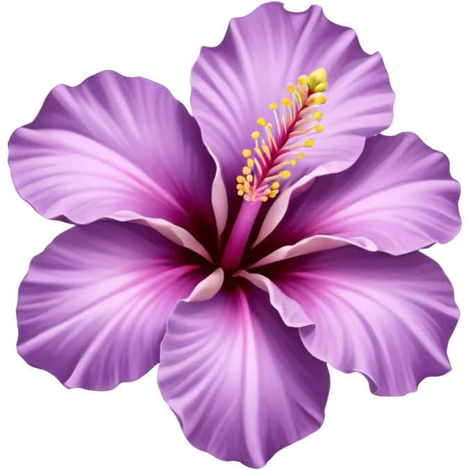 single lilac hibiscus blossom facing left emoji