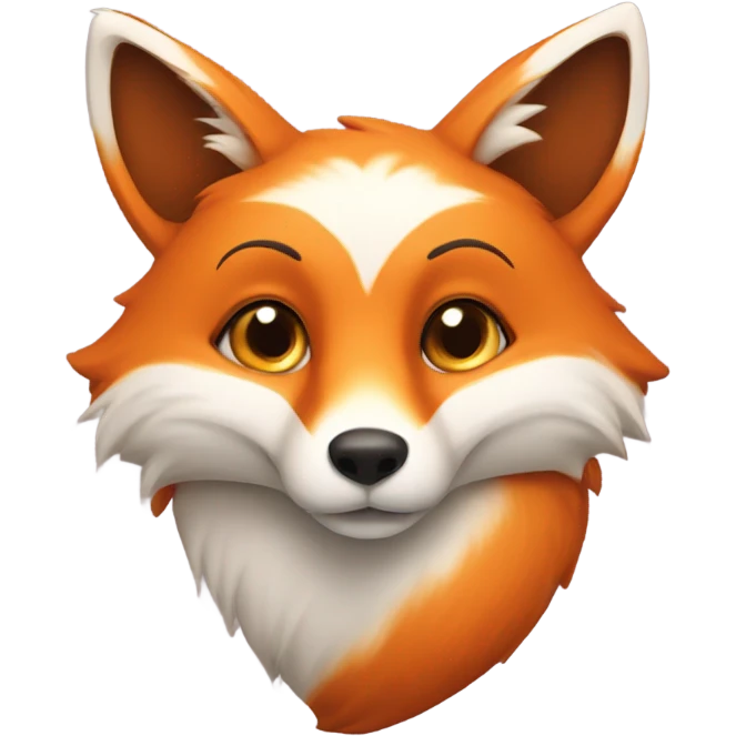 Heart shaped fox emoji