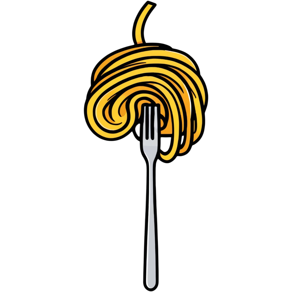 twirled spaghetti on a fork emoji