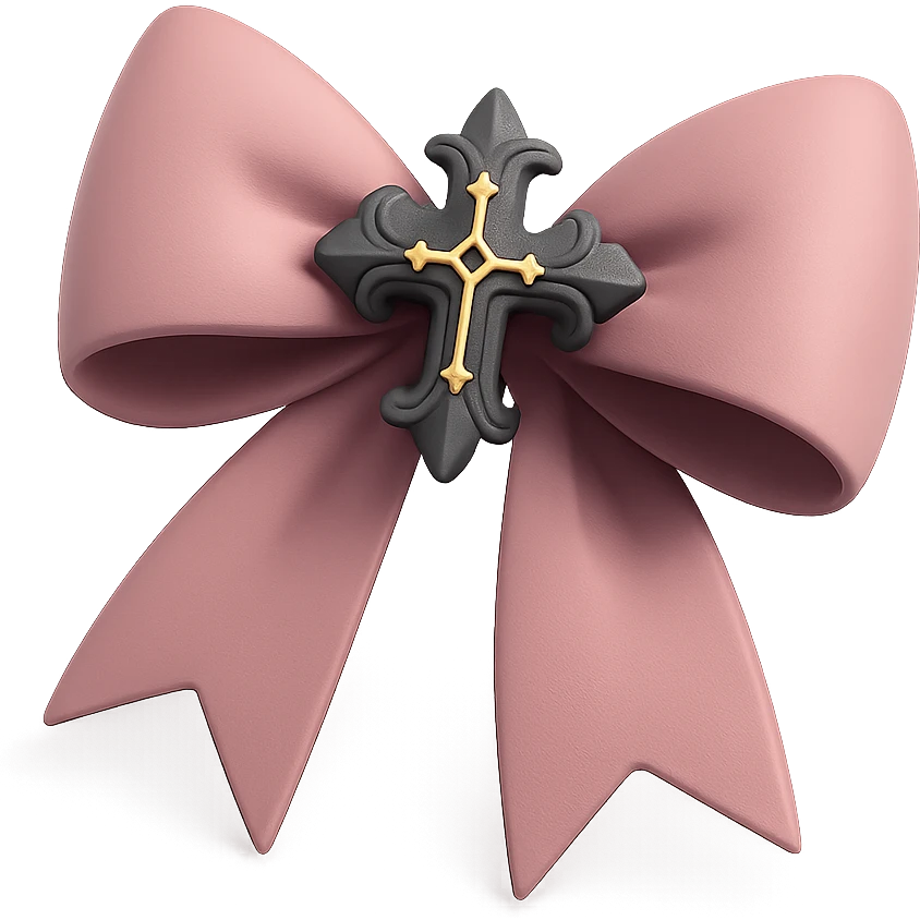 pink gothic bow emoji