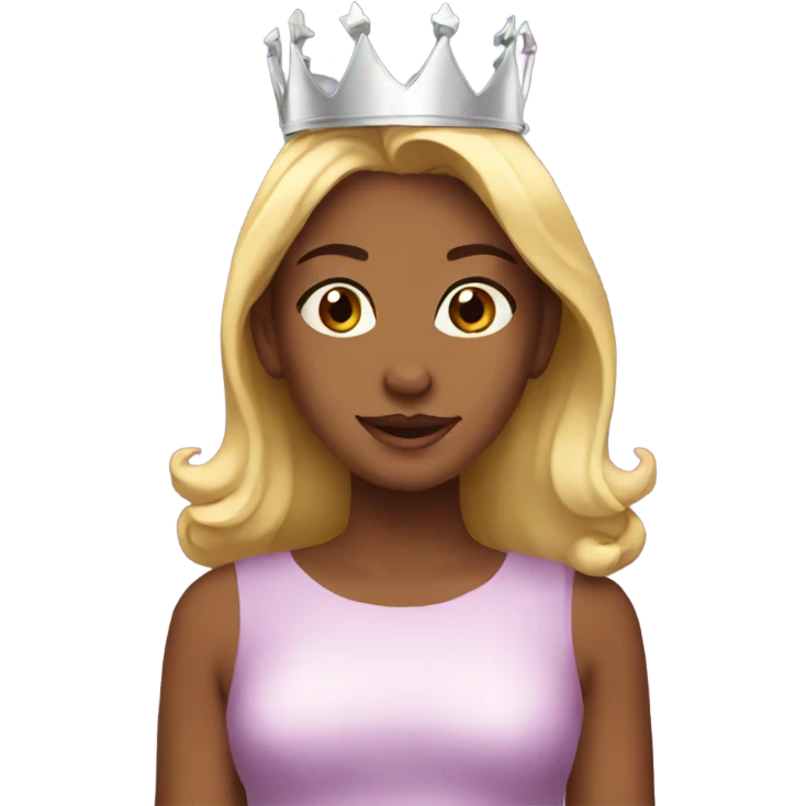 Birthday girl with a crown emoji