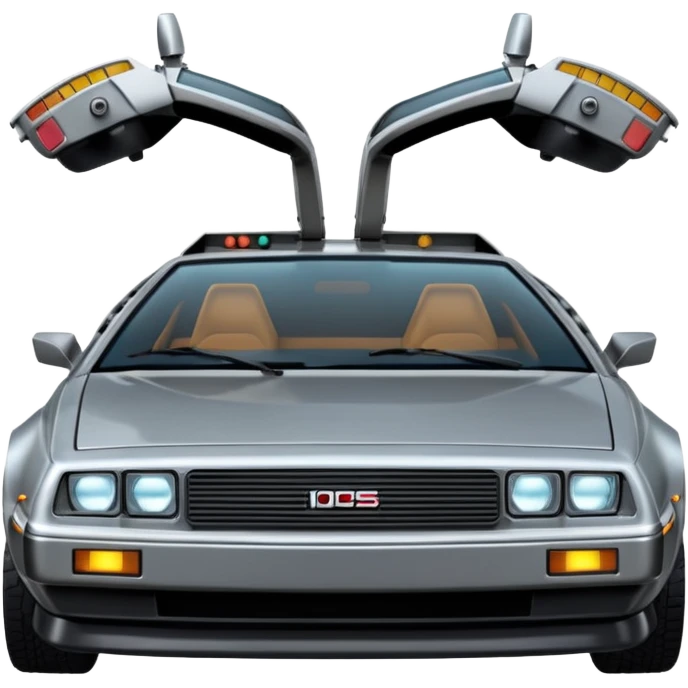 Delorean time machine emoji