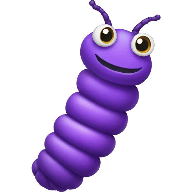 purple caterpillar emoji