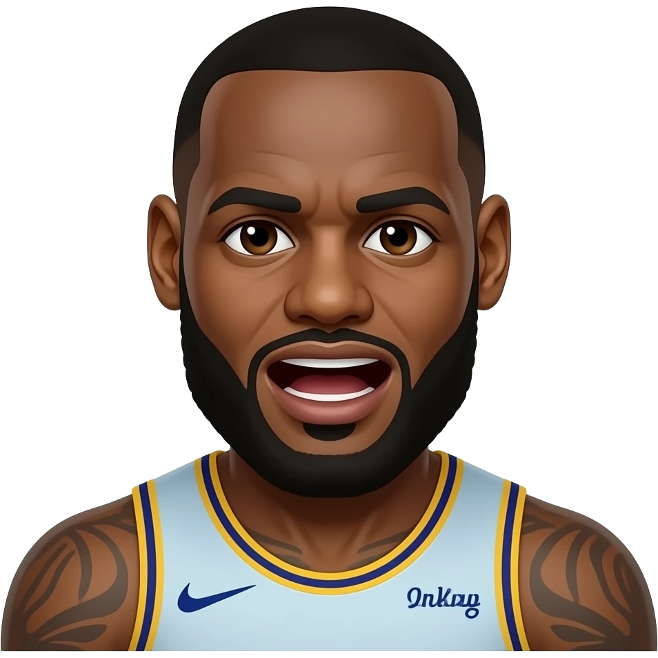 LeBron James having explosive diarrhea emoji