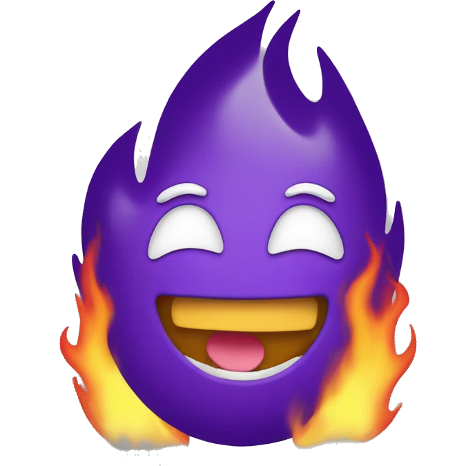 Happy emoji on fire emoji