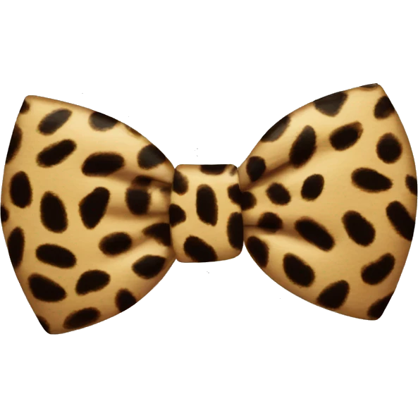 Leopard print bow emoji