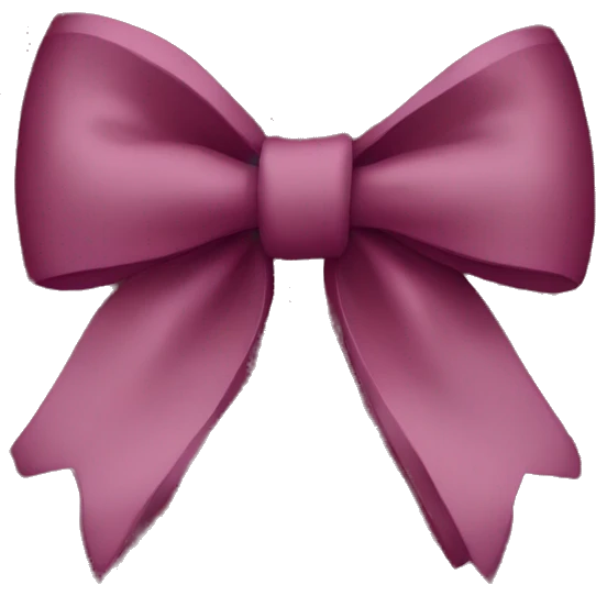 Burgandy bow  emoji