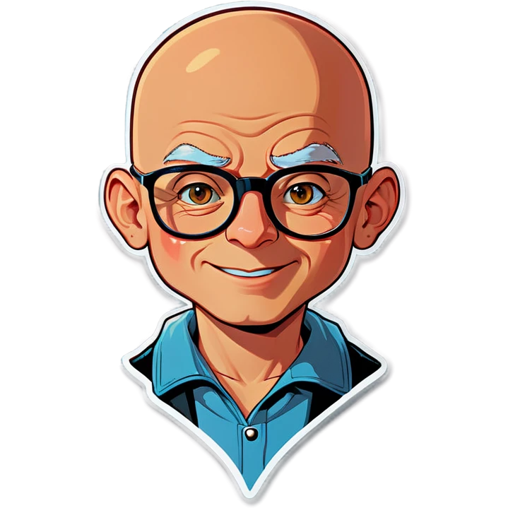 bald boy with glasses portrait emoji