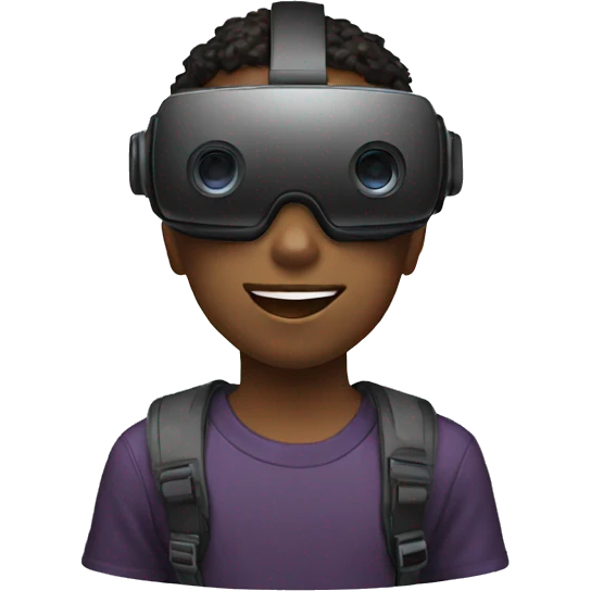 Boy with VR headset  emoji