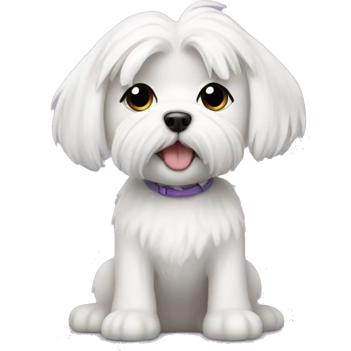Maltese dog girl emoji