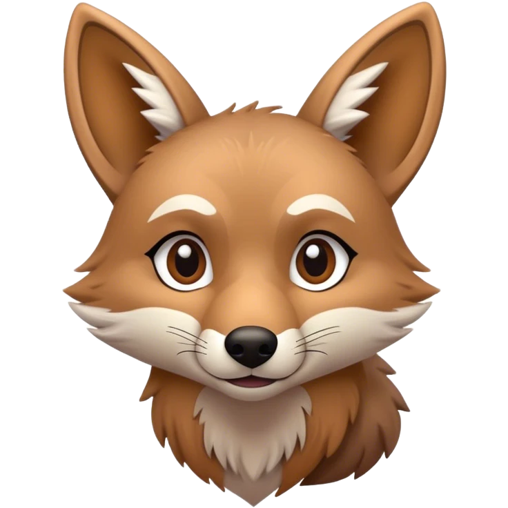 Disney-style cute coyote emoji