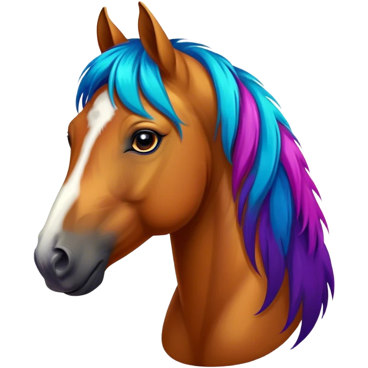 beautiful horse closeup portrait emoji