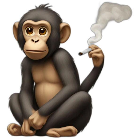 Monkey when he's smoking emoji