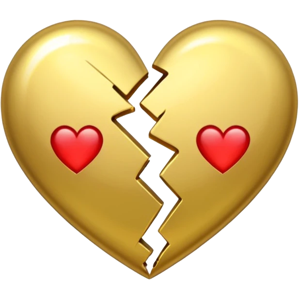 A broken heart glued together by money emoji