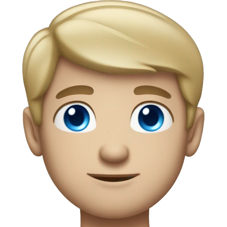 handsome man with blue eyes in love emoji