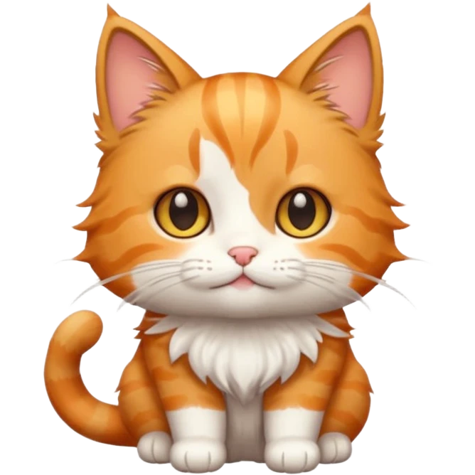 Cat chibi sticker emoji