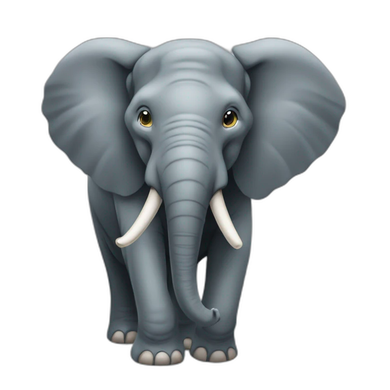 Éléphant sur soiris emoji