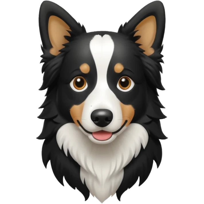 Bordercollie bianco e nero emoji