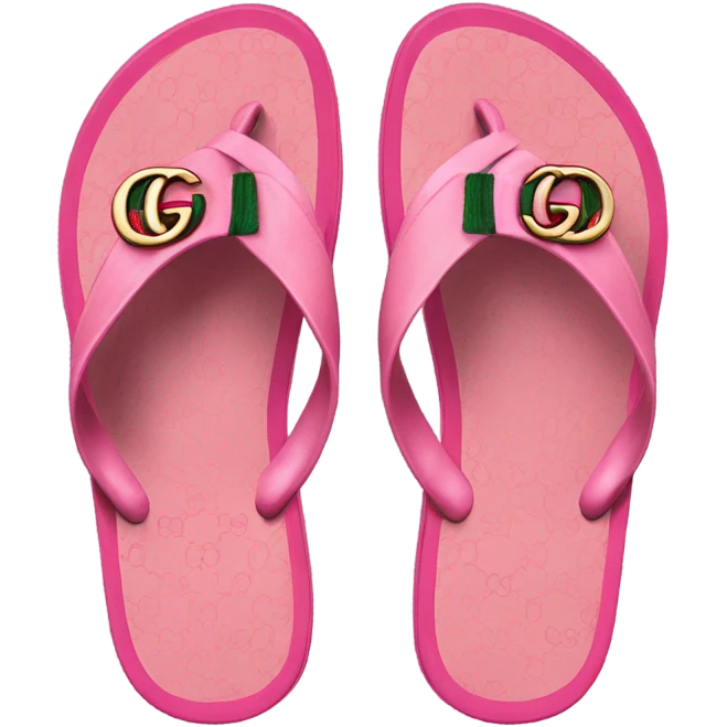 realistic pink gucci flip flops emoji