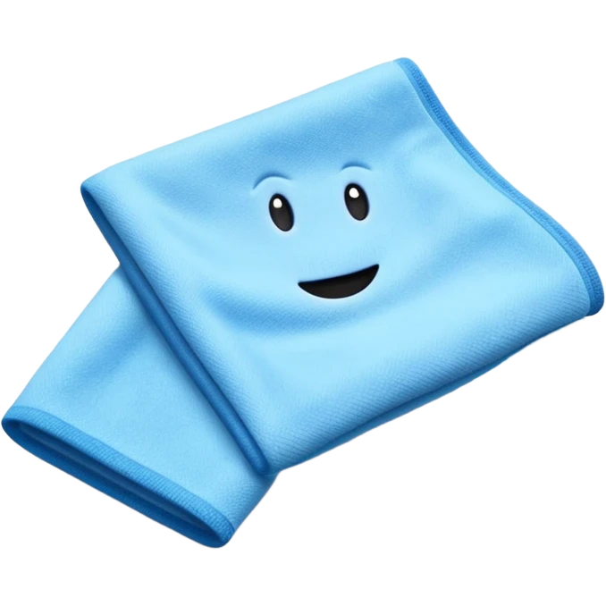blue microfiber cloth in kitchen emoji