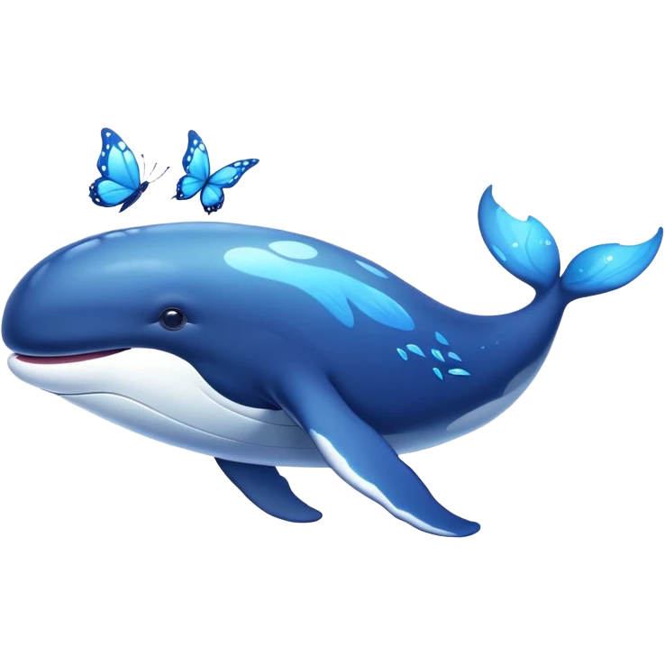 Whale & butterfly mixed  emoji