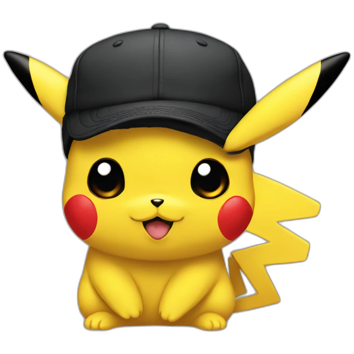 Pikachu wearing a durag and black air forces emoji